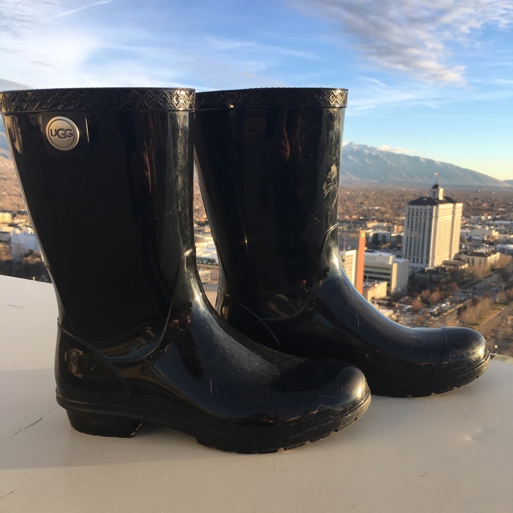 Ugg Sienna Rain Boot - Black Size 7